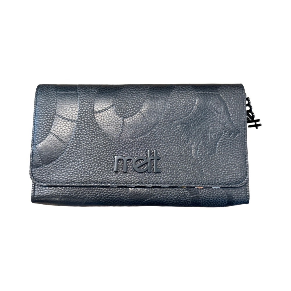 Melt Cosmetics Beetlejuice Sandworm Makeup Bag Clutch Black Striped Limited Ed